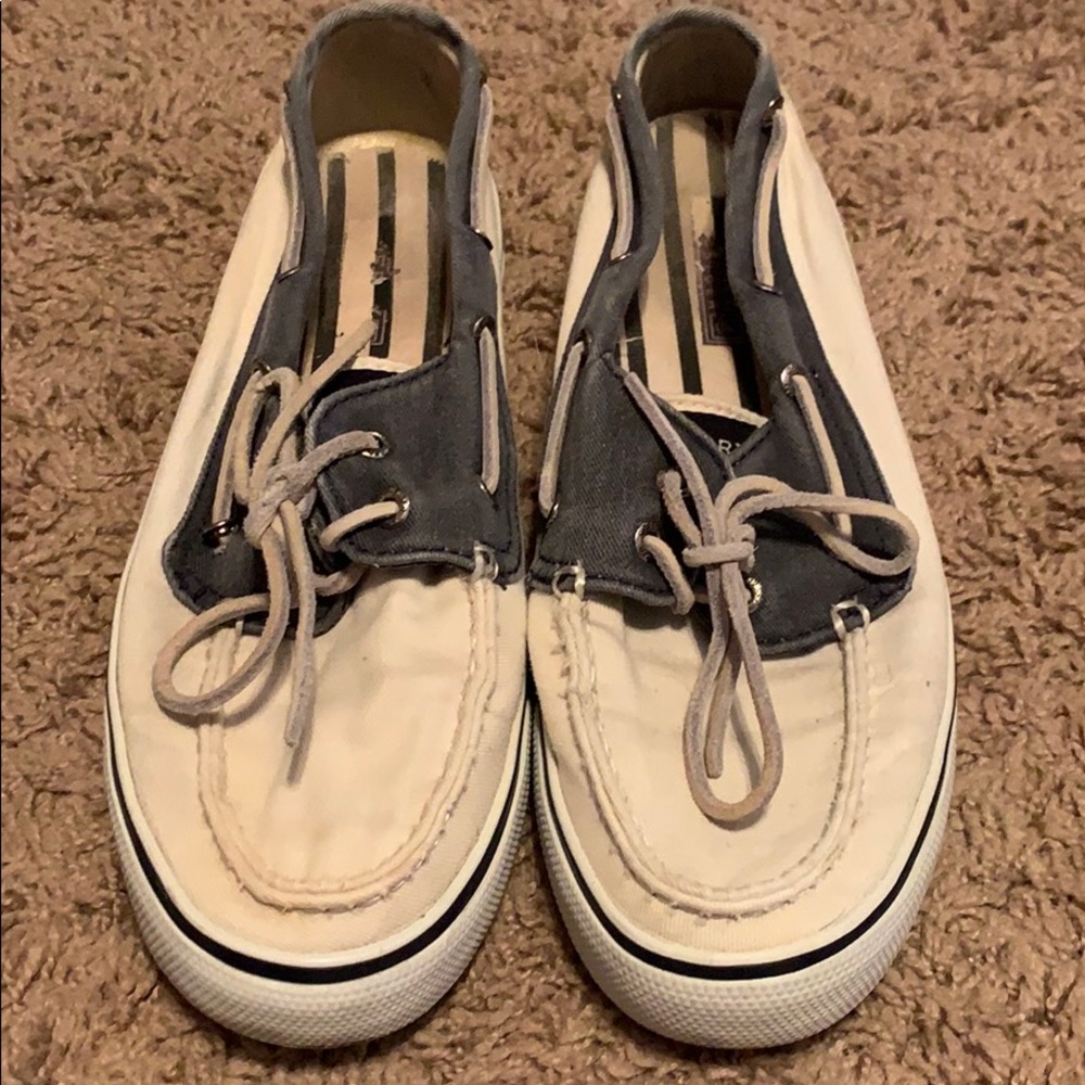 Sperry Top Sider White/Blue ladies 8